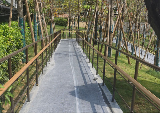 Eco-Friendly Zinc Steel Wood Grain Railing for Balcony Stair Garden