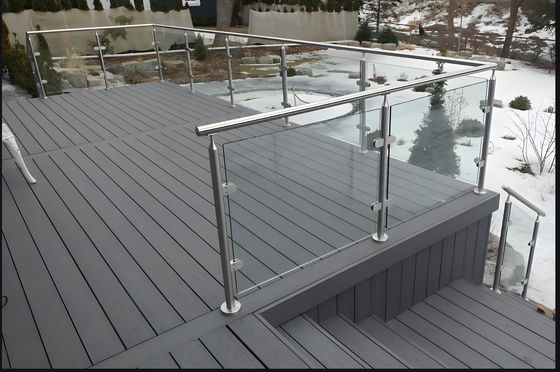 Moderne feuerverzinkte Glas-Balkongeländer, witterungsbeständig, für Innen- und Außenbereich